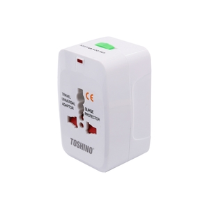 DE-204UC TRAVEL ADAPTER 10A สีขาว 4 IN 1