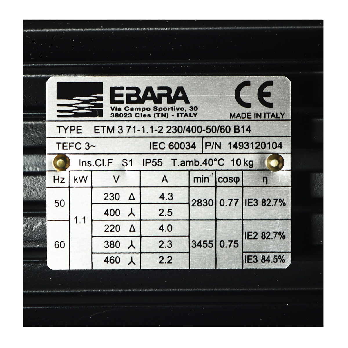 EVMS5 5F5/1.1 ปั๊มน้ำหลายใบพัดแบบตั้ง