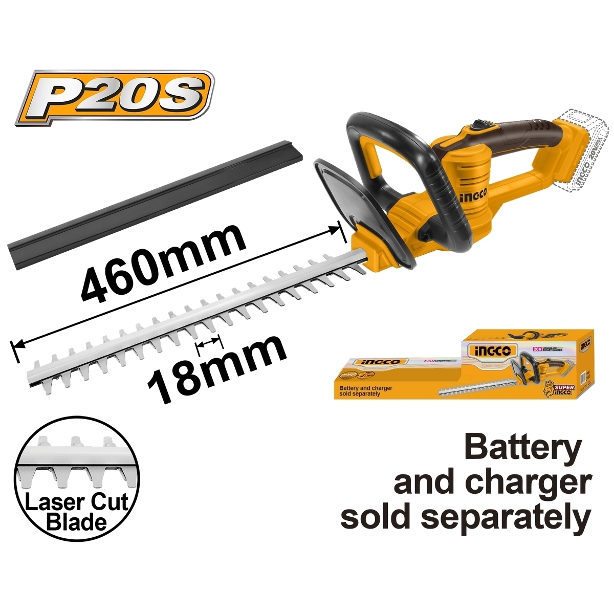 20V เครื่องตัดแต่งพุ่มไม้ -เครื่องเปล่า