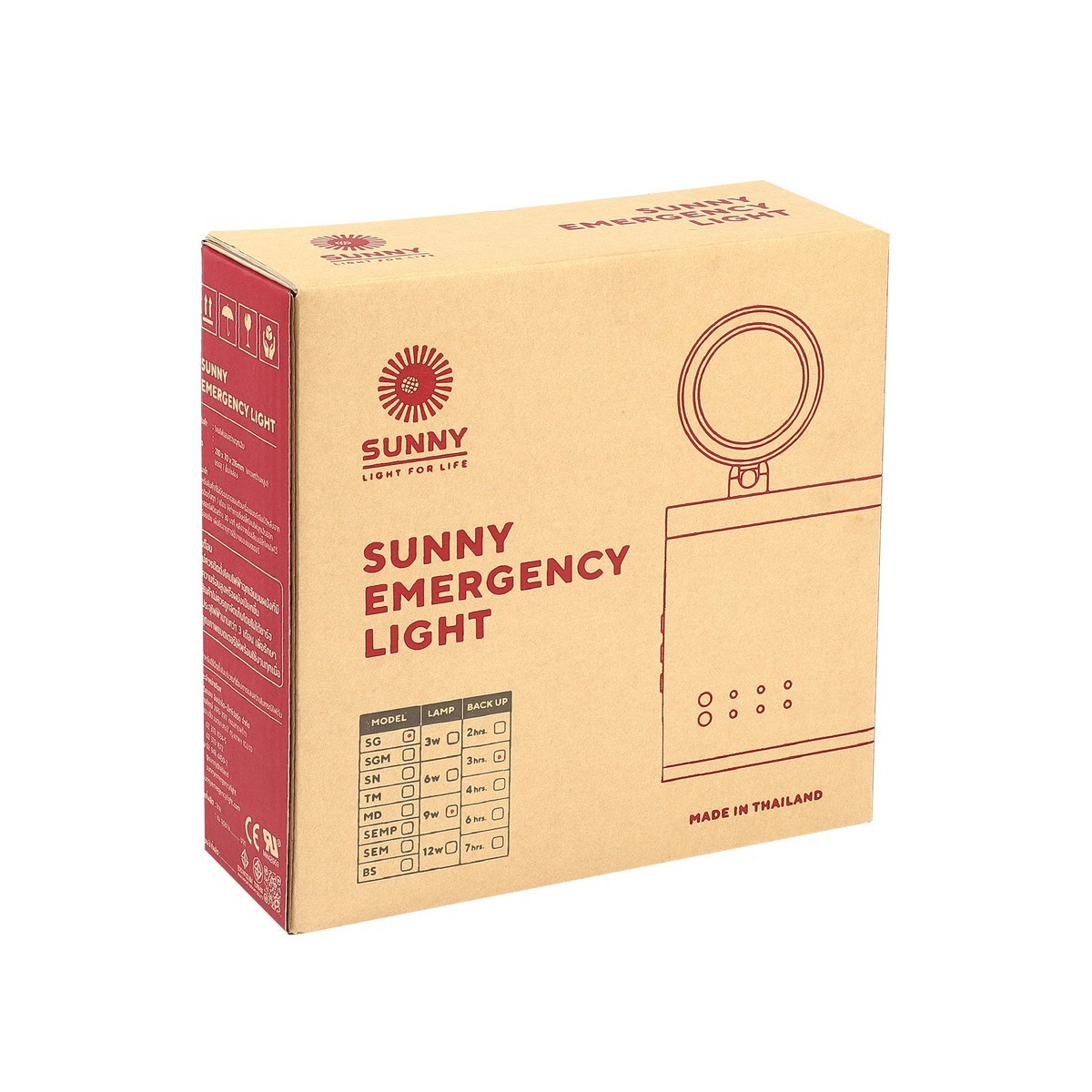 SG209CD3 ไฟฉุกเฉิน+รีโมท 9W สำรองไฟ3ชม.