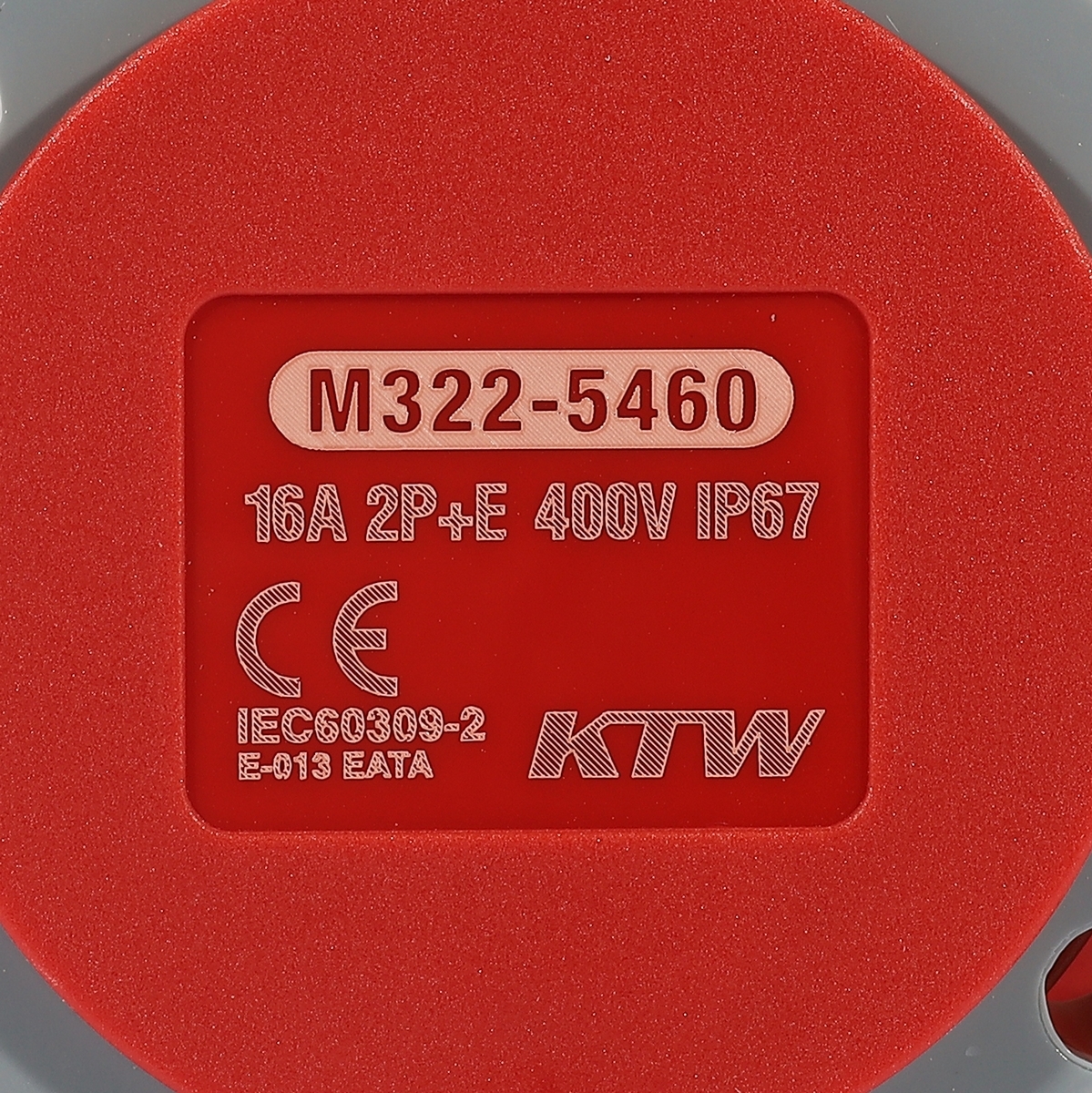 IP67 ปลั๊ก-เมียติดผนัง 2P+E 16A-6H 400V