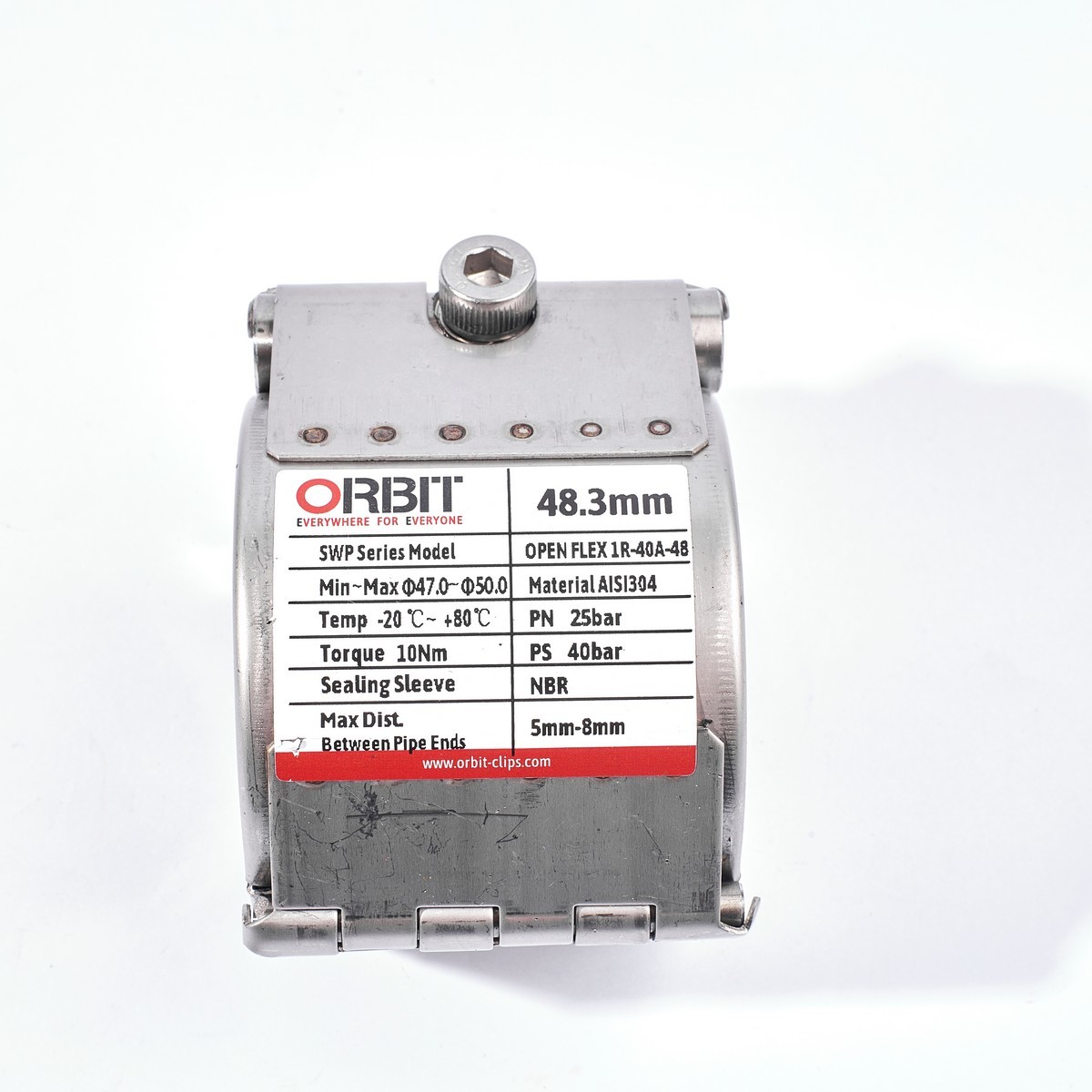 SWP-OPEN-FLEX-1R-048 แคลมป์ซ่อมท่อ48.3MM