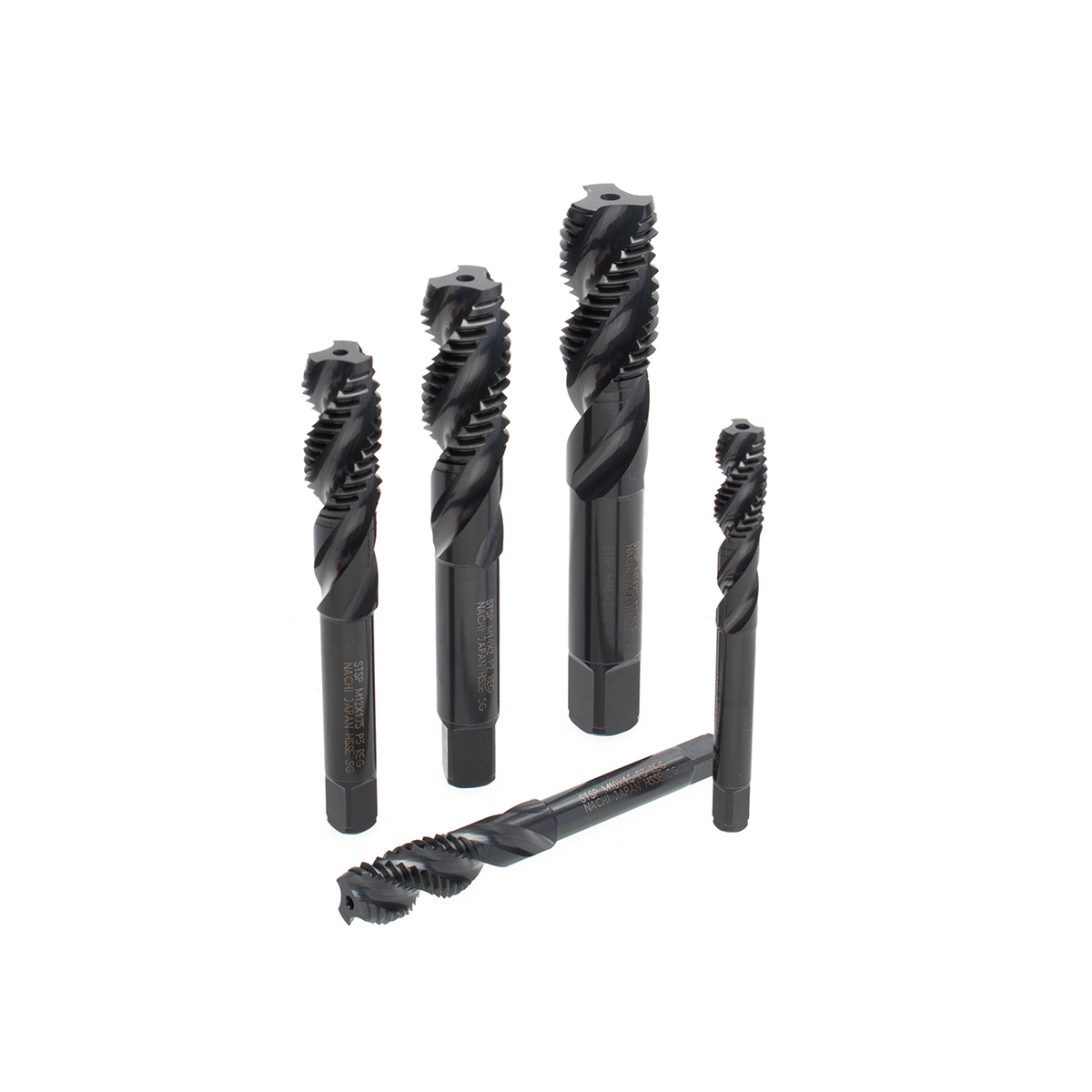 L6866_M12X1.25R+1 ดอกต๊าปร่องเกลียวสีดำ