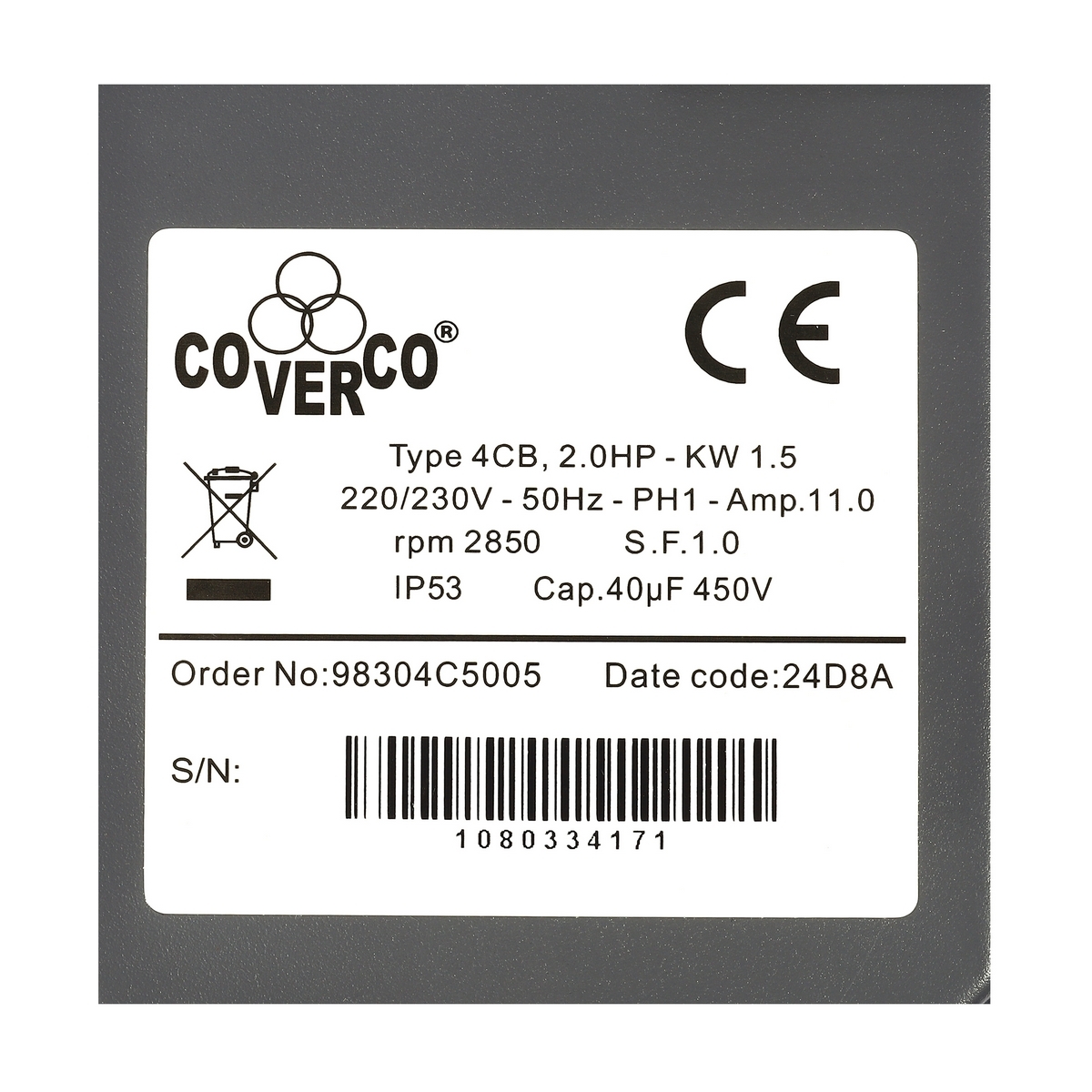 กล่องคอนโทรล CB3W 2HP 220V 50HZ