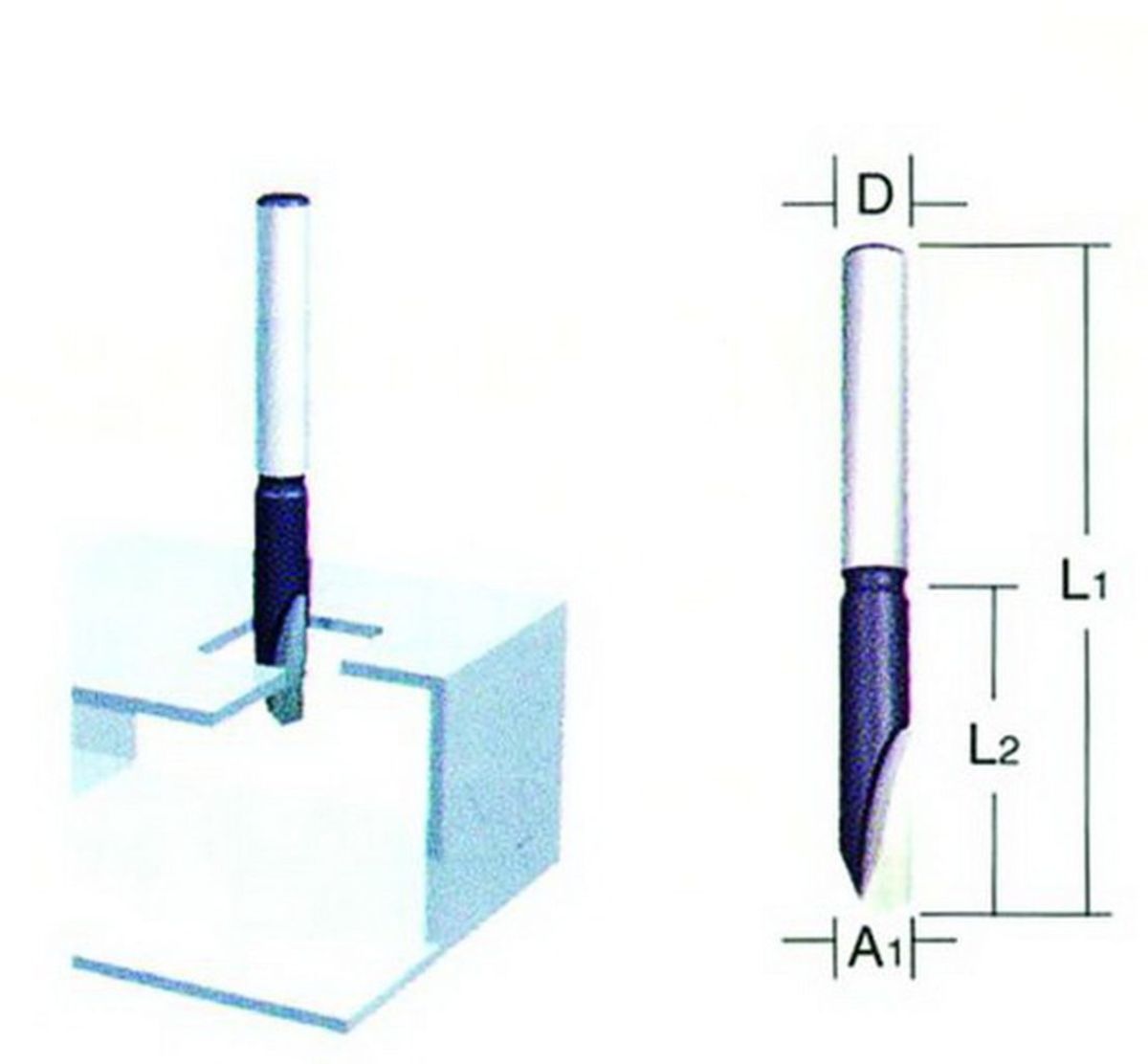 ดอกเร้าเตอร์DRILL POINT SASH ROUTER 6E