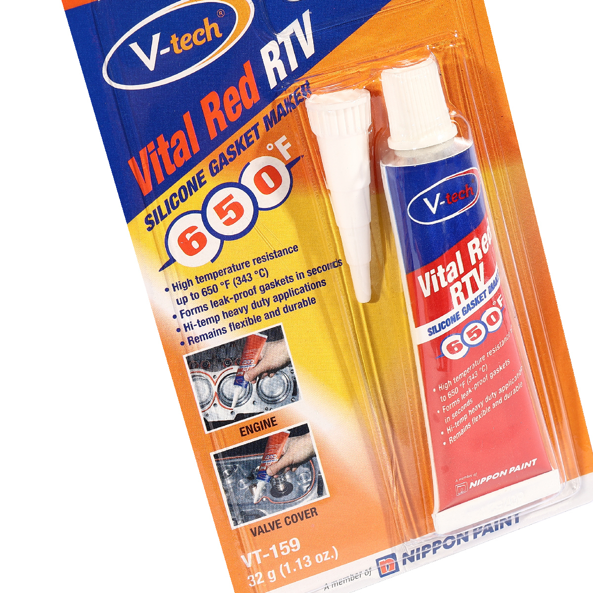 VT-159 ซิลิโคนทาปะเก็นสีแดง 32 G.