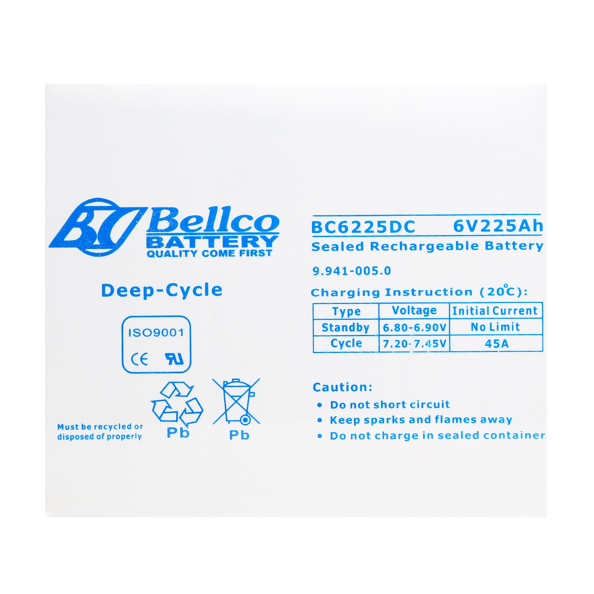 GEL BATTERY 6V 225AH