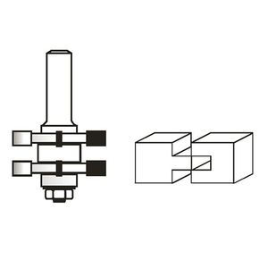 ดอกเซาะร่องตัวผู้ 1-39/64"X3/4" ก้าน1/2"