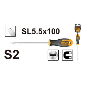 HS685100 ไขควงปากแบน 5.5X5X100MM