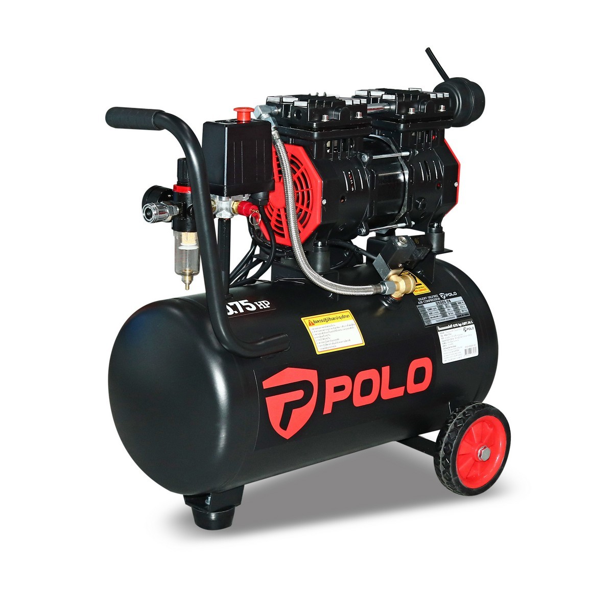 D5501-24 ปั๊มลมออยล์ฟรี 0.75HP(4P) 24L