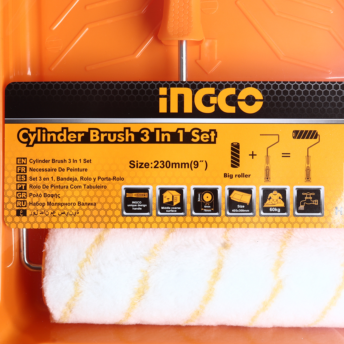 HKTCB032301 ชุดลูกกลิ้งทาสีพร้อมถาด 3IN1