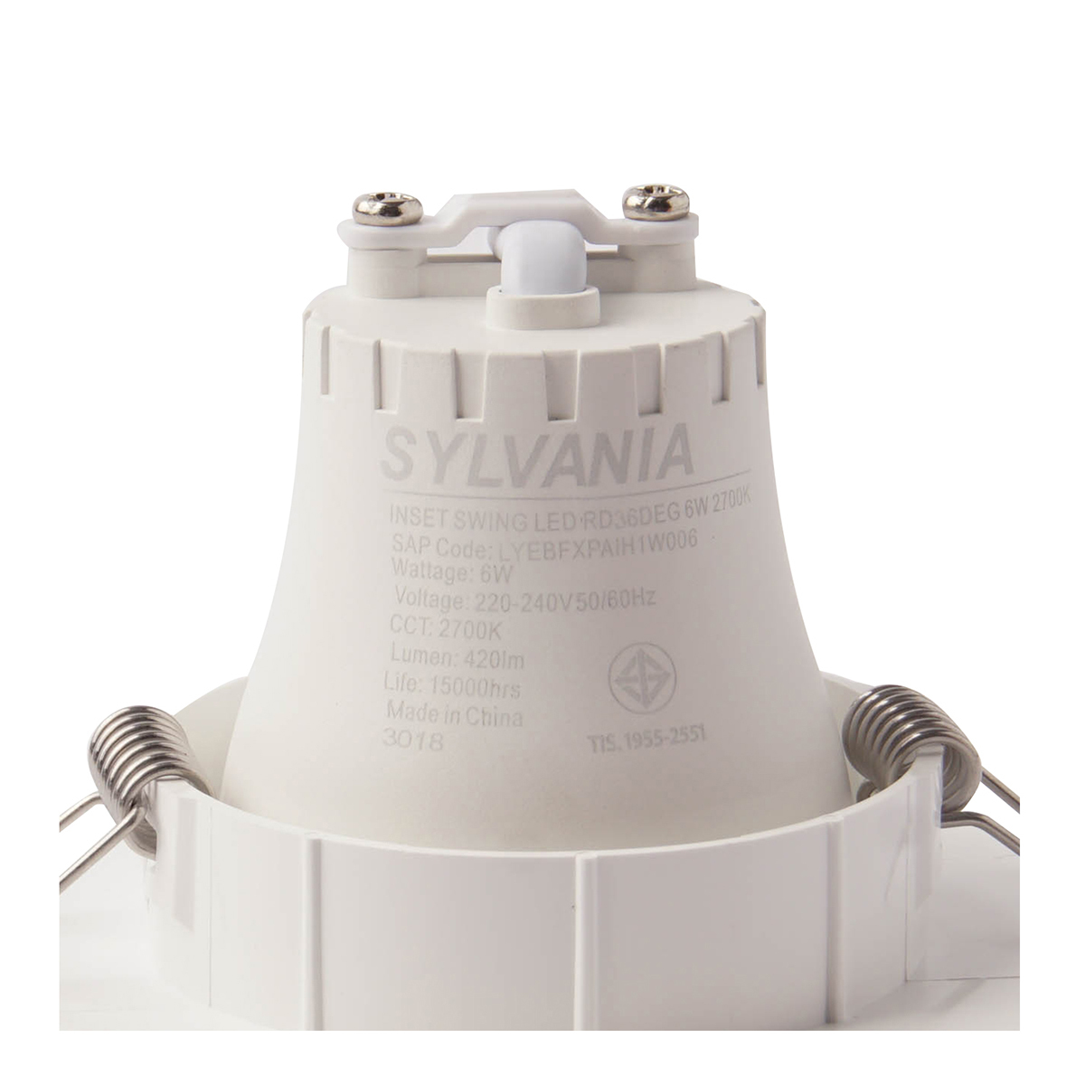 LED ดาวน์ไลท์หน้าเหลี่ยม 6W WW ปรับได้