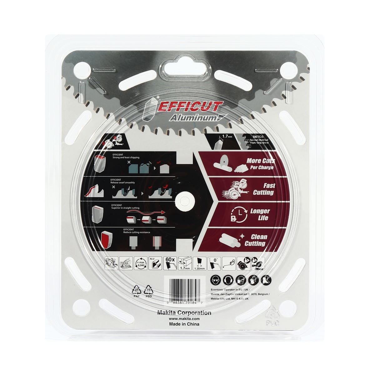 EFFICUT ใบเลื่อย 190MMX60T ALU(E-16891)