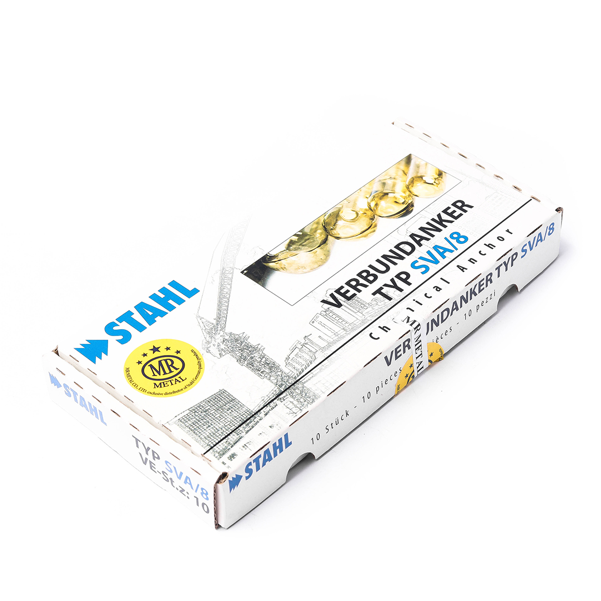 SVA-VE-08 พุกเคมีแบบปั่น M8 (10PCS/BOX)