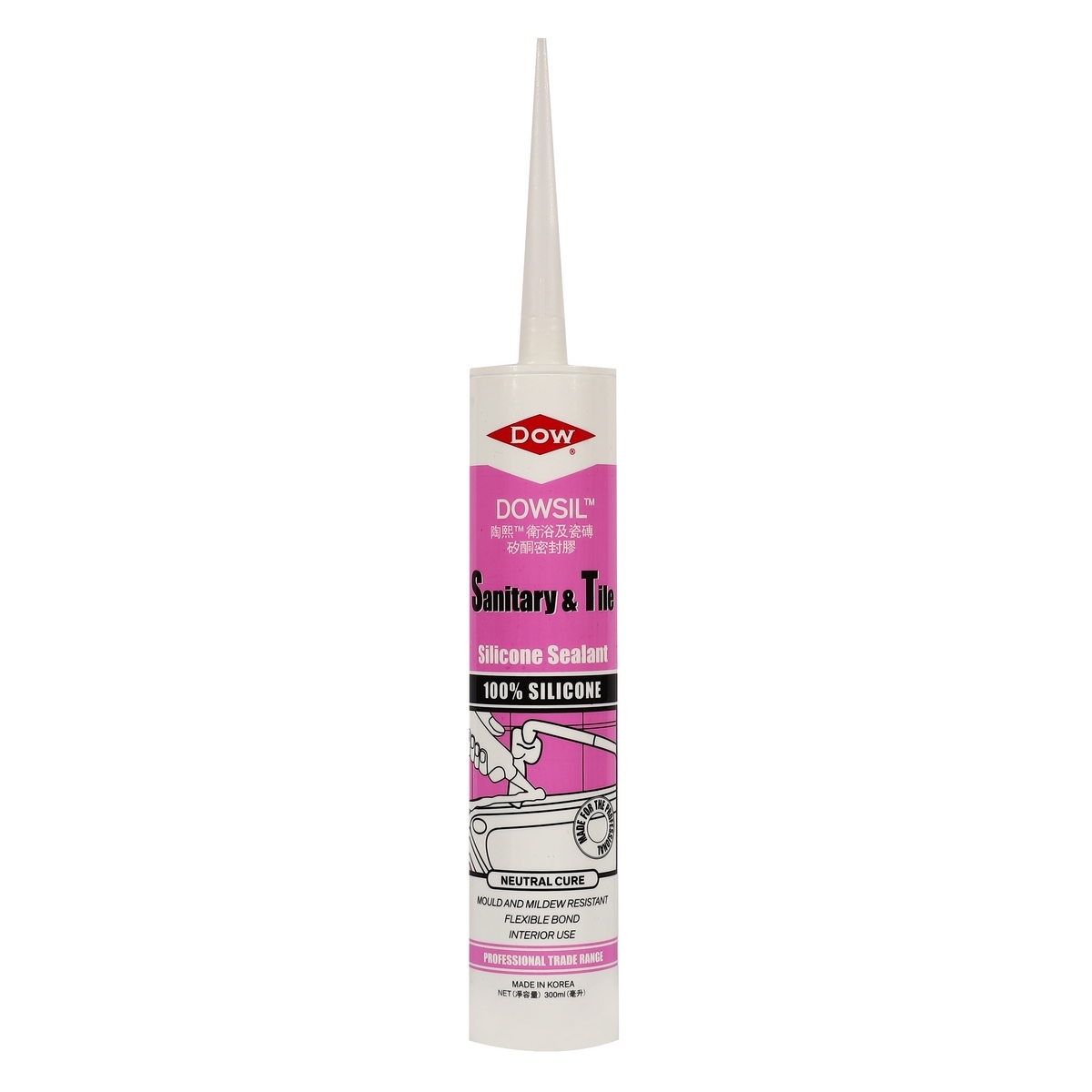 SN กาวซิลิโคน 300MLกันเชื้อราสีขาว