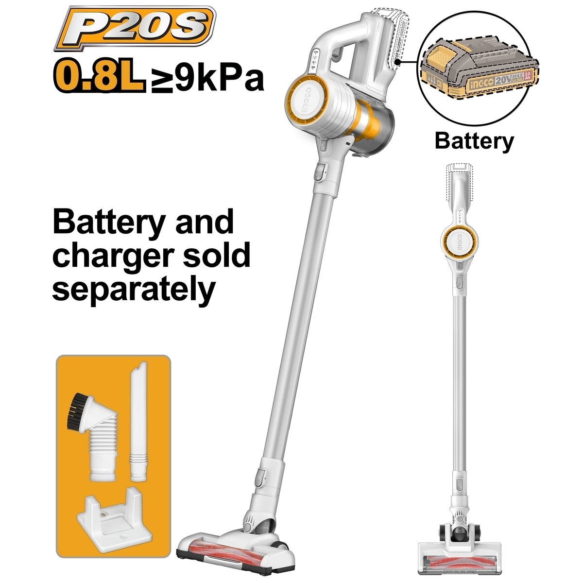 20V เครื่องดูดฝุ่น CYCLONE -เครื่องเปล่า