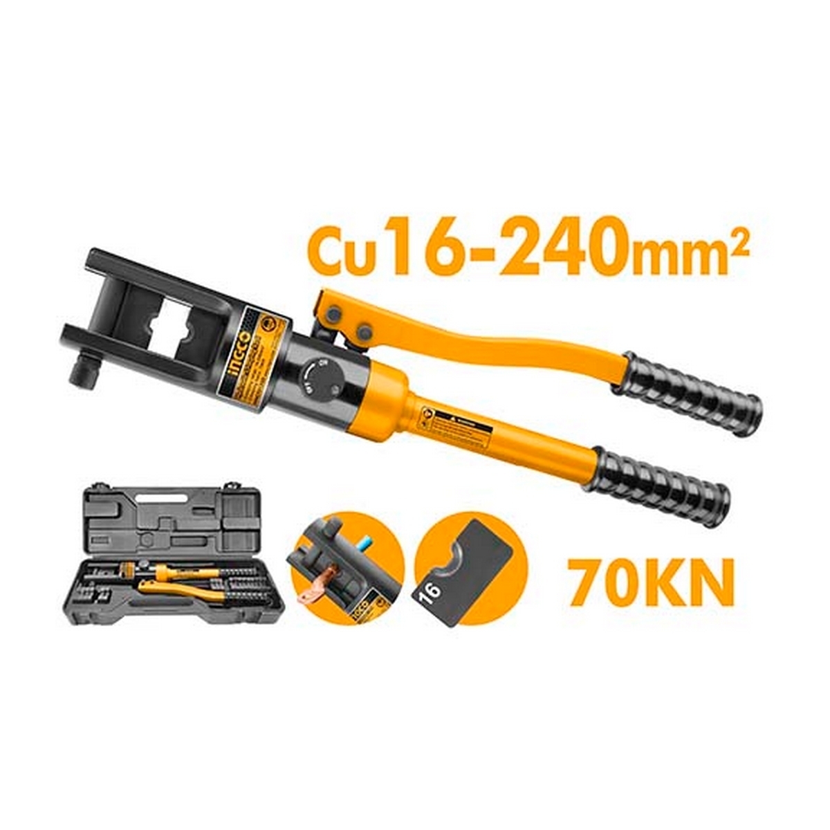 HHCT01240 คีมย้ำหางปลาไฮดรอลิก 16-240MM2