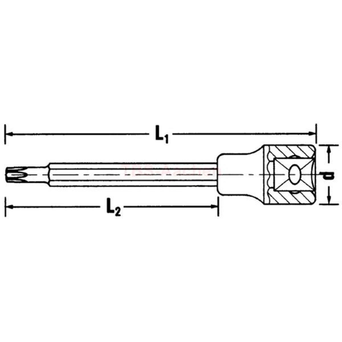 1054 TX T40 SCREWDRIVER-SOCKET1/2