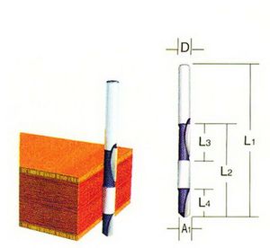 ดอกเราเตอร์DRILL PT DOUBLE FLUSH TRIM12E