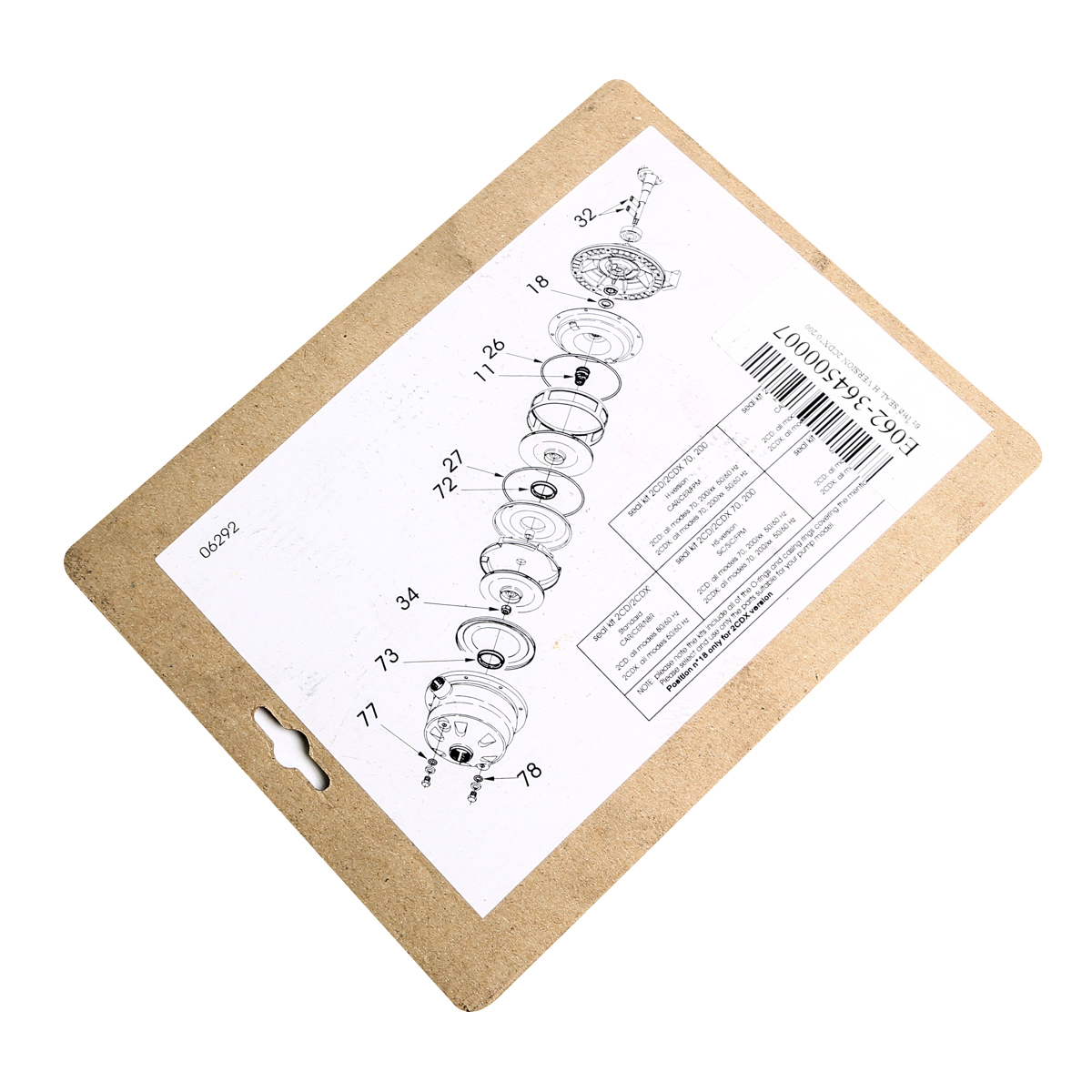 อะไหล่ SEAL H VERSION 2CDX70/200