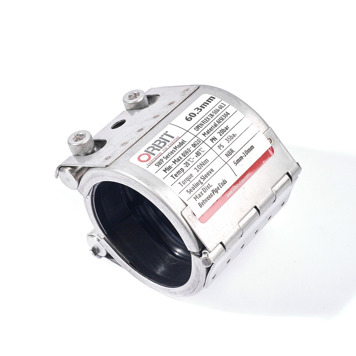 SWP-OPEN-FLEX-1R-060 แคลมป์ซ่อมท่อ60.3MM