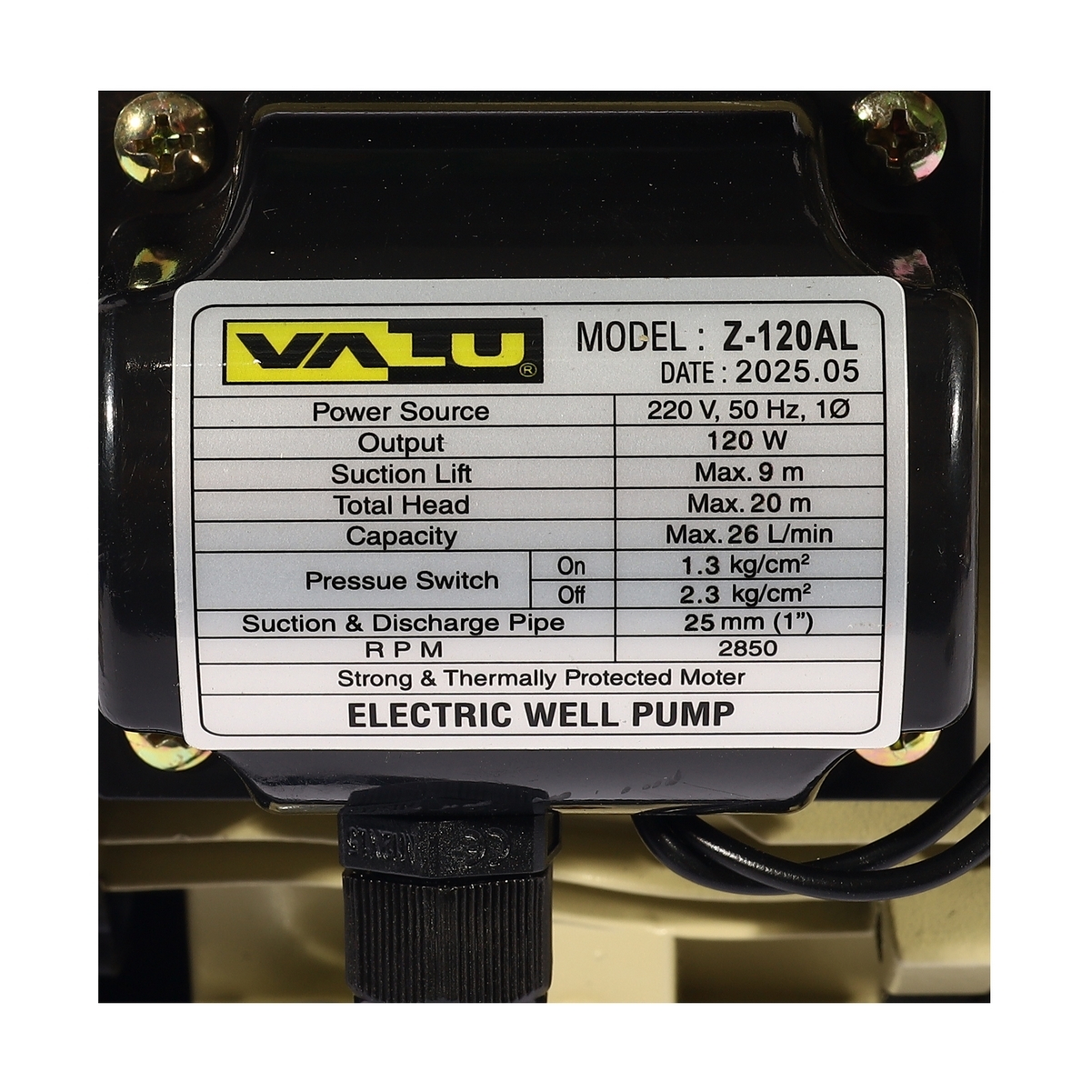 Z-120AL ปั๊มน้ำอัตโนมัติ 120W.