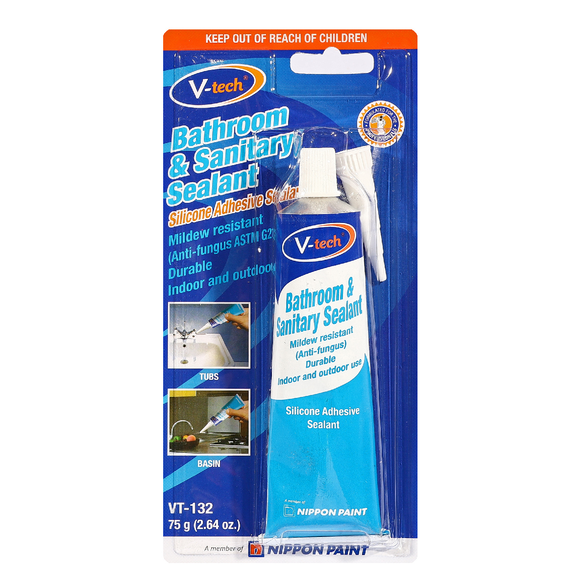 VT-132 ซิลิโคนกันเชื้อรา 75 G. สีขาว
