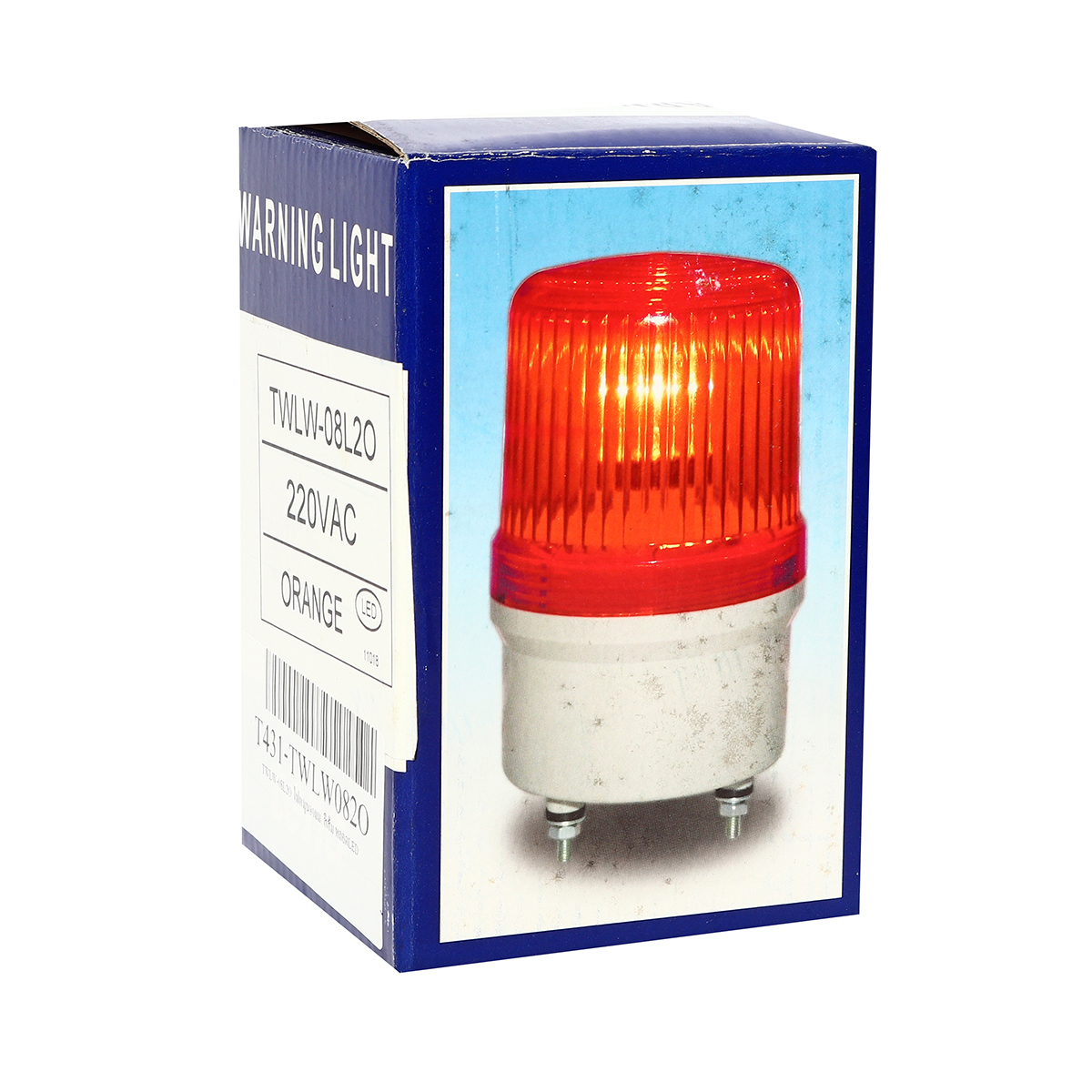 TWLW-08L2O ไฟหมุน80มม. สีส้ม หลอดLED