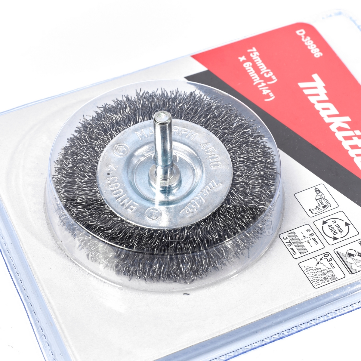 D-39986 แปรงลวดล้อมีแกน 75 MM (TT)
