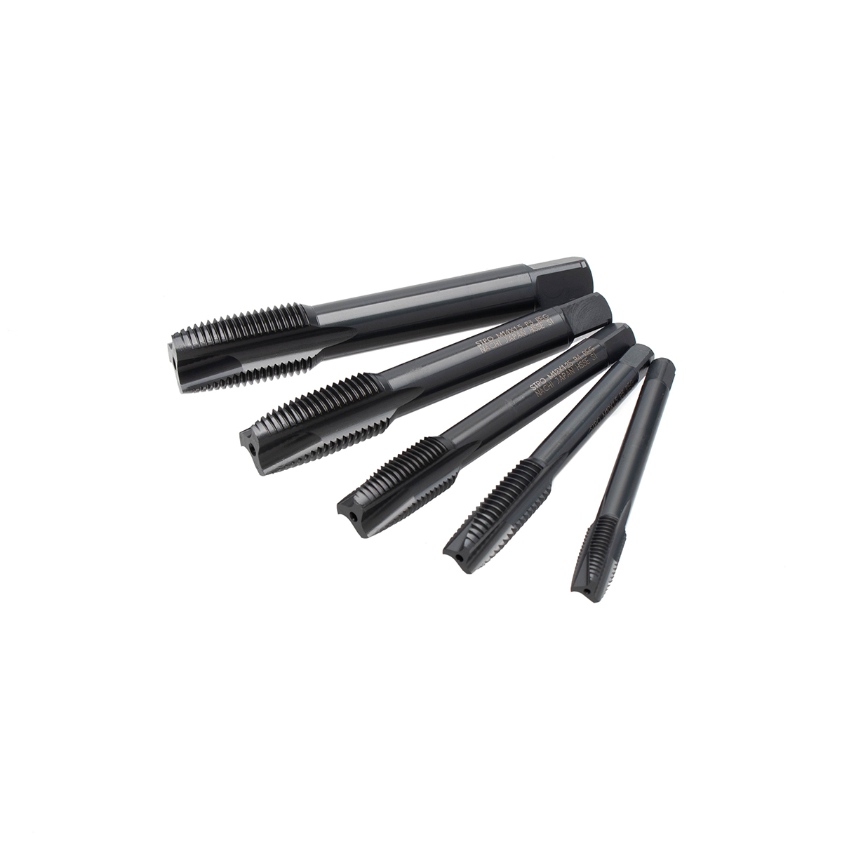 L6868_ M12X1.25R ดอกต๊าปร่องตรงสีดำ