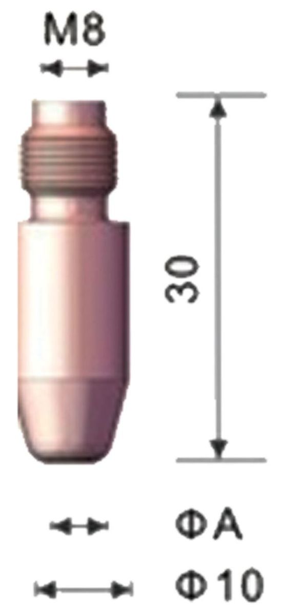อะไหล่ 24KD คอนแทคทิพ 0.8MM (M6X28)