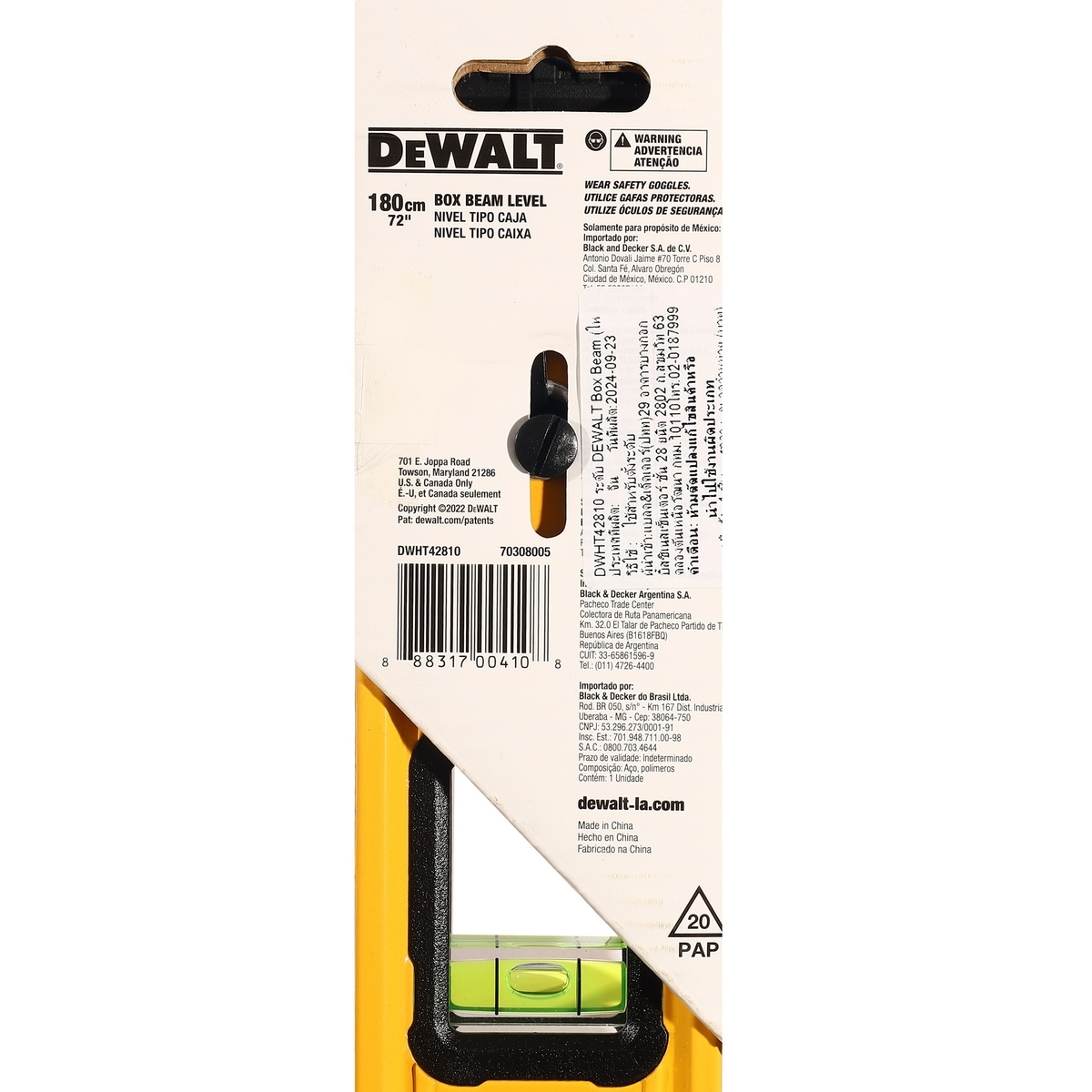 ระดับน้ำ BOX BEAM 72นิ้ว/1800มมแม่เหล็ก