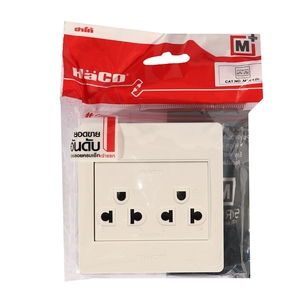 M3N-E20 เต้ารับ 3 ขั้ว2 ช่อง 16A 250V