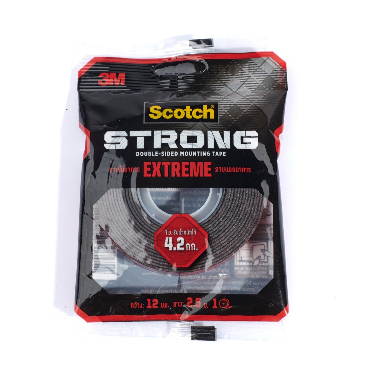 เทป 2 หน้า EXTREME แรงยึดสูง 12MMX2.5M
