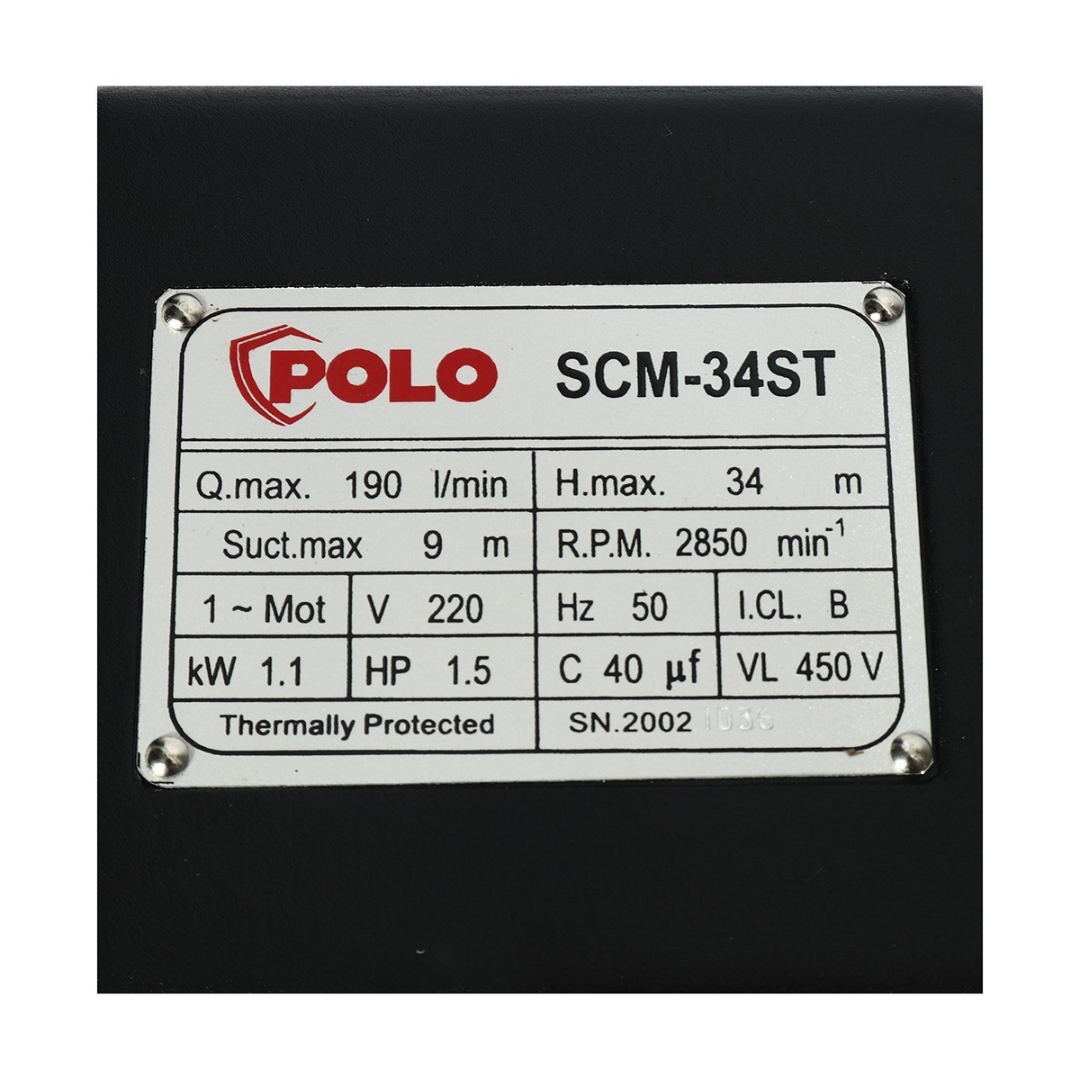SCM-34ST ปั๊มสแตนเลส 1.5HP 1-1/4