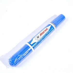 ปากกาเคมี 2 หัว ตราม้า - สีน้ำเงิน