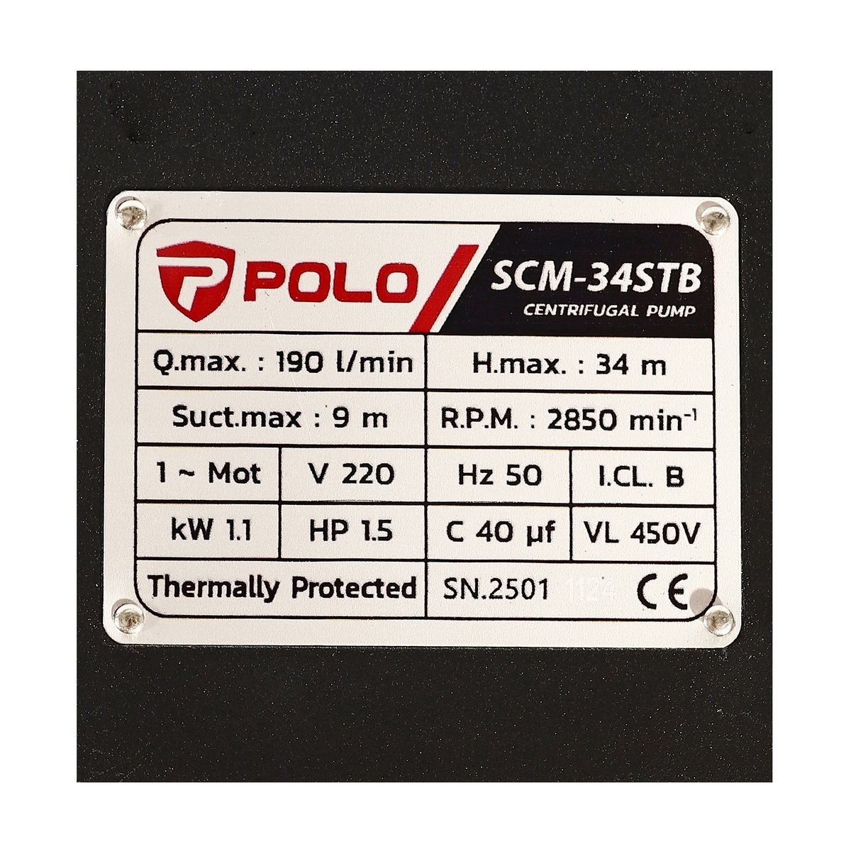 SCM-34STB ปั๊มสแตนเลส 1.5HP 1-1/4