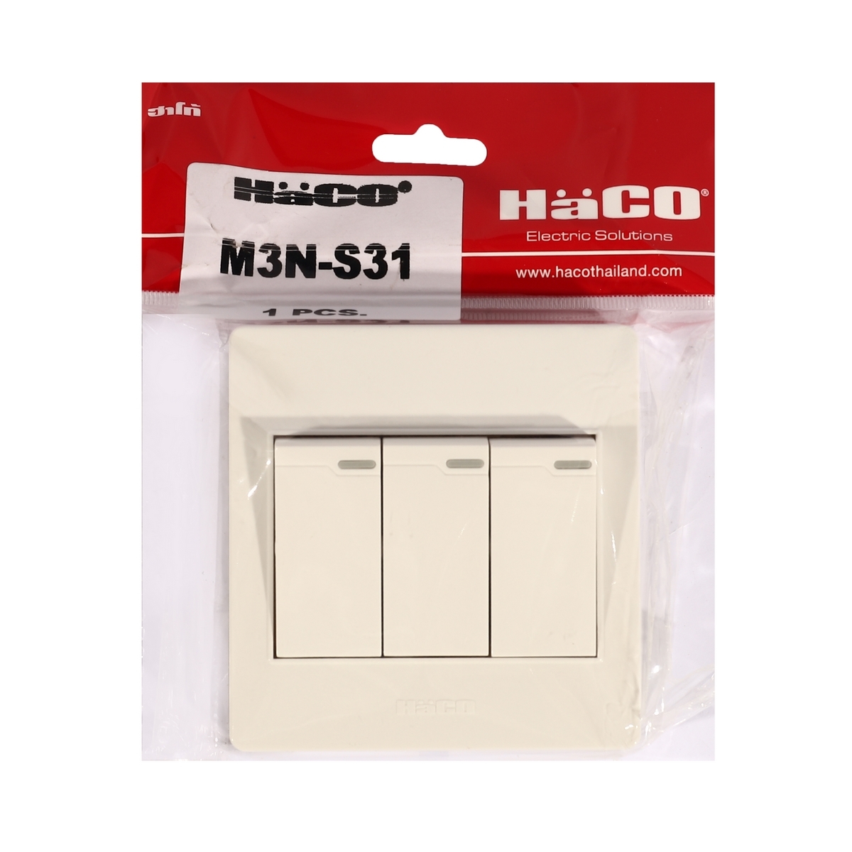 M3N-S31 สวิตช์ห้องเดี่ยว 3 ช่อง 16A 250V
