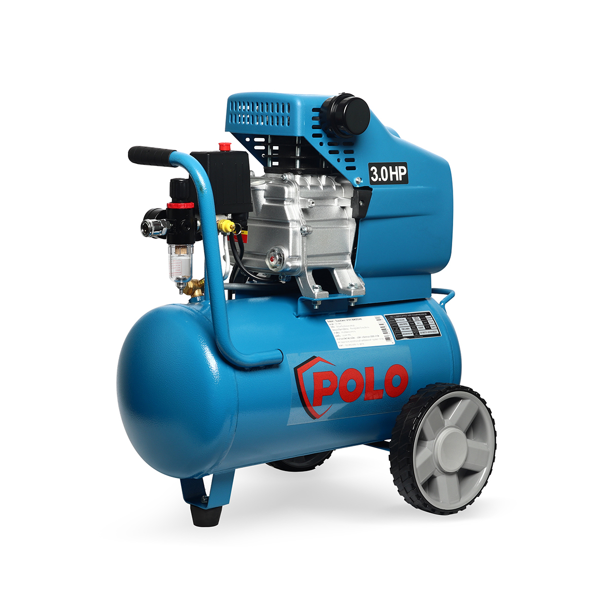 BM2024BLUE ปั๊มลมขับตรง 3HP ถัง 24L
