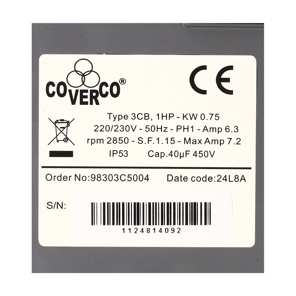 กล่องคอนโทรล 3CB 1 HP 220V.