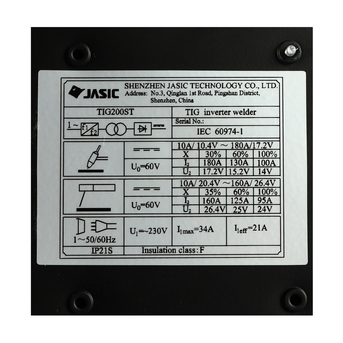 TIG200ST-7 เครื่องเชื่อม (TIG/MMA)JASIC