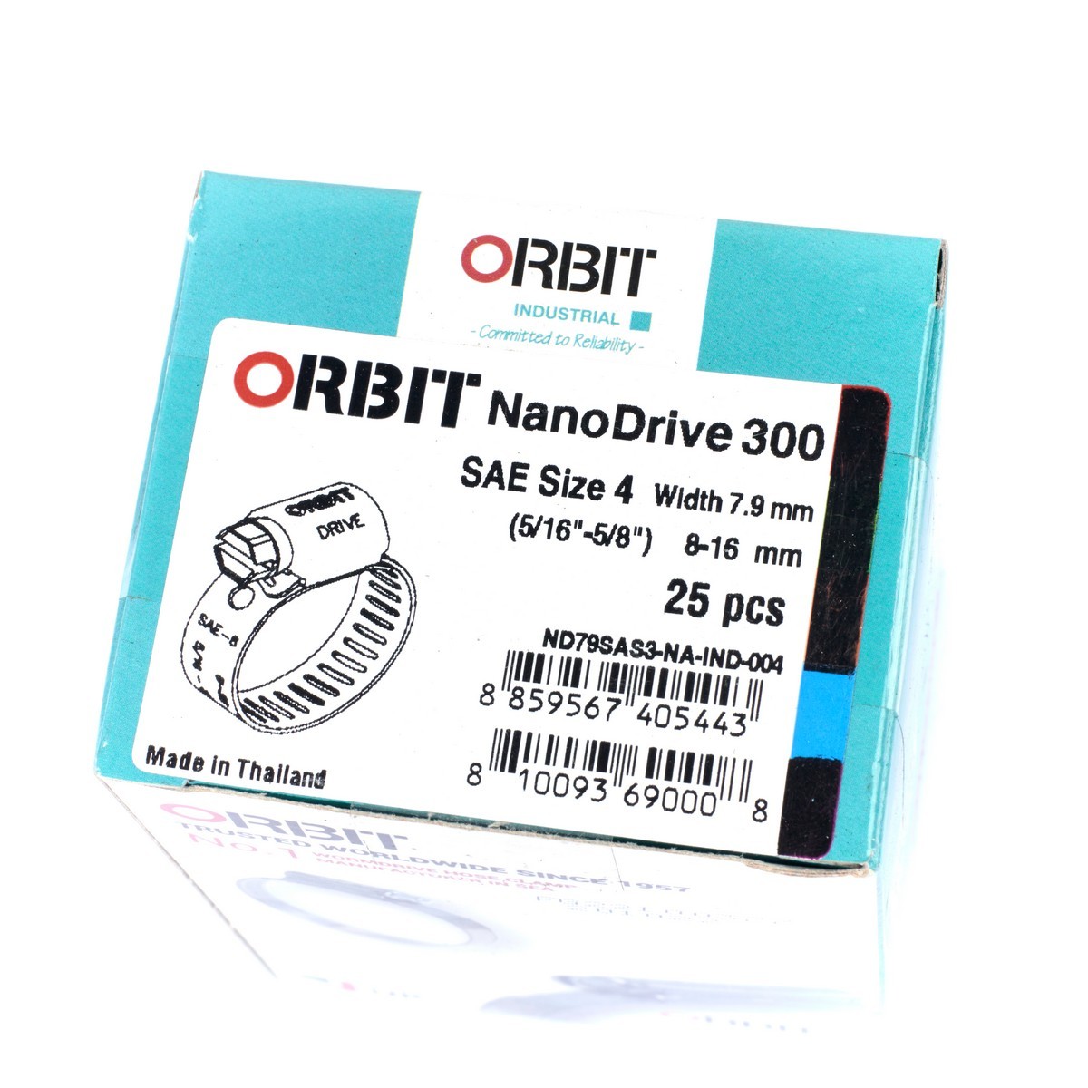 NANODRIVE-4 เข็มขัดรัดท่อเจาะทะลุ8-16มม.