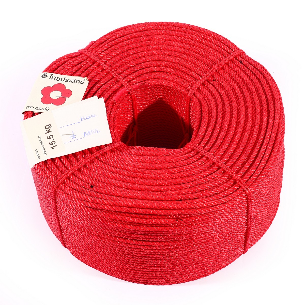 ตราดอกไม้ สีแดง เชือกไนล่อน 4 มม. (B)