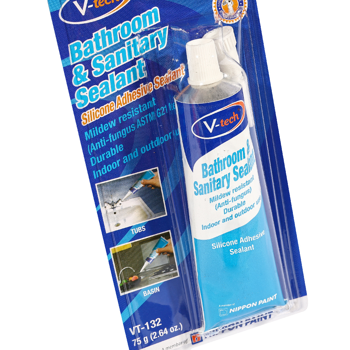 VT-132 ซิลิโคนกันเชื้อรา 75 G. สีขาว