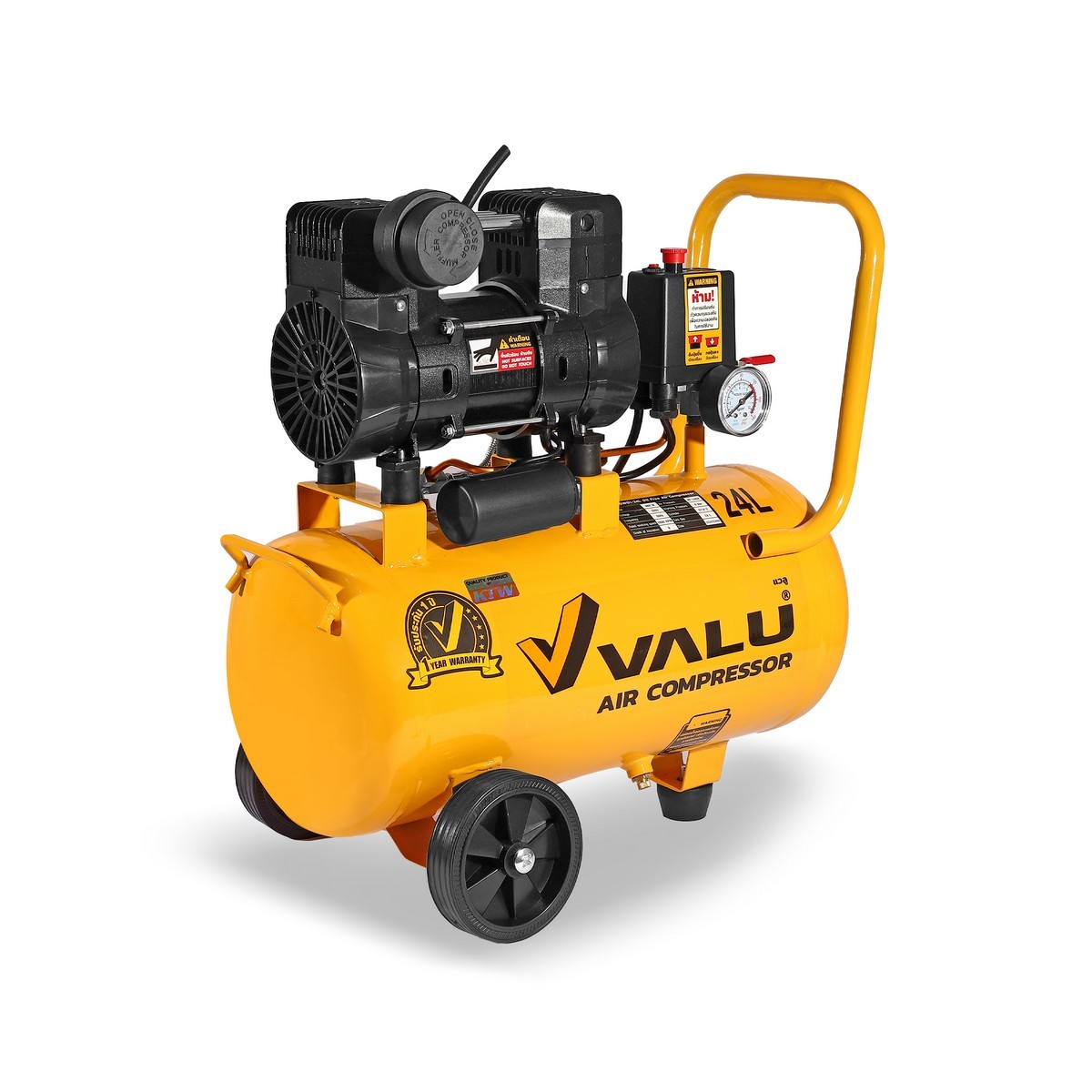 ปั๊มลมออยล์ฟรี 960W(2P) - 1หัว - 24L