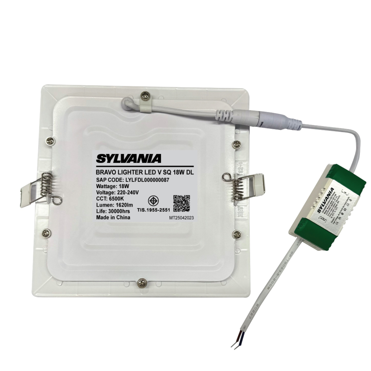 ดาวน์ไลท์ LED ฝังฝ้าหน้าเหลี่ยม 18W DL