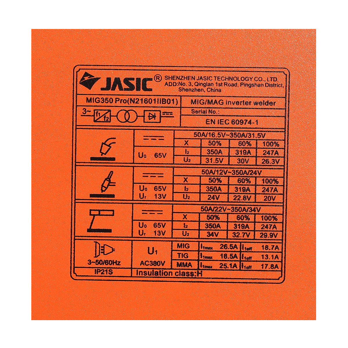 MIG350 PRO เครื่องเชื่อม MIG JASIC