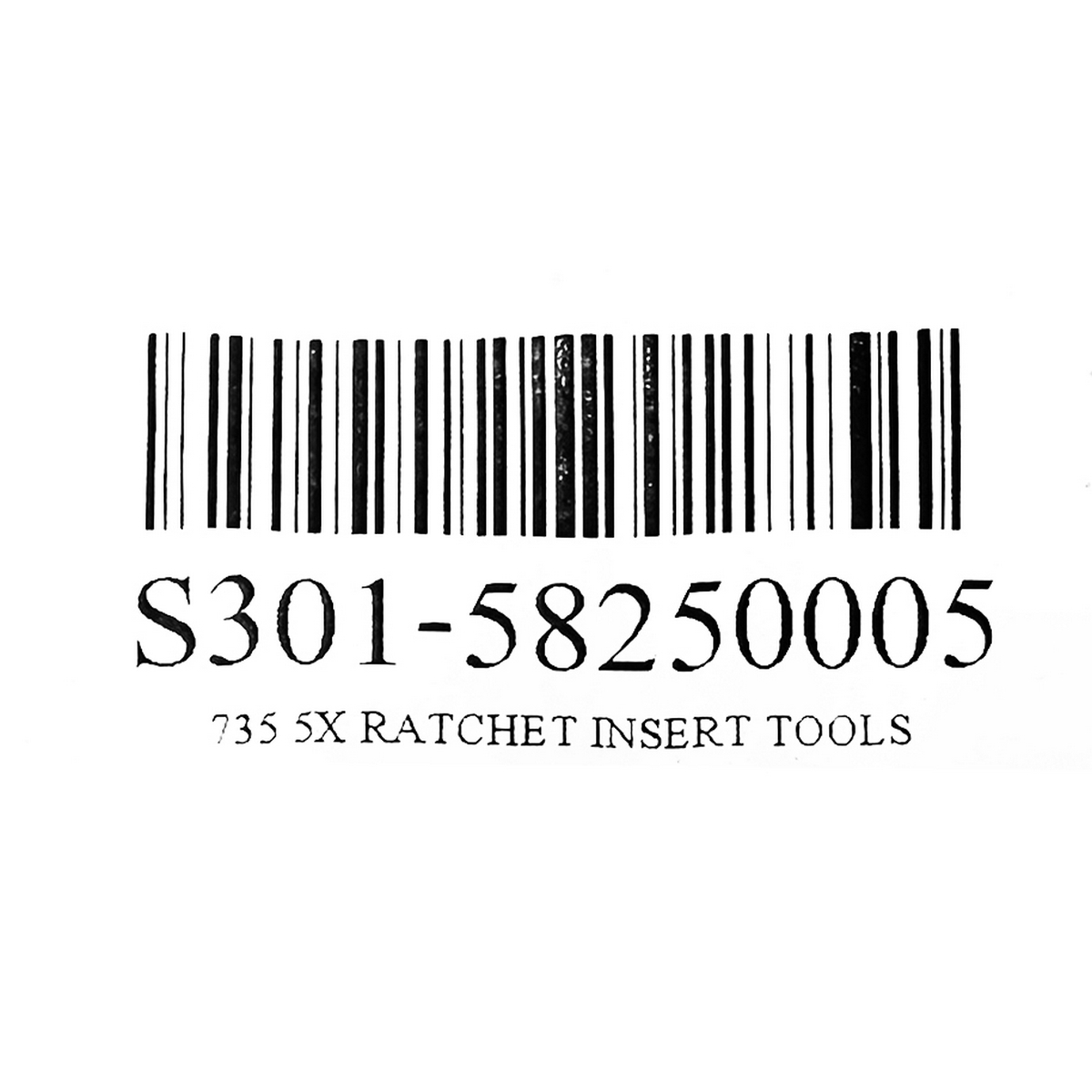 735 5X RATCHET INSERT TOOLS