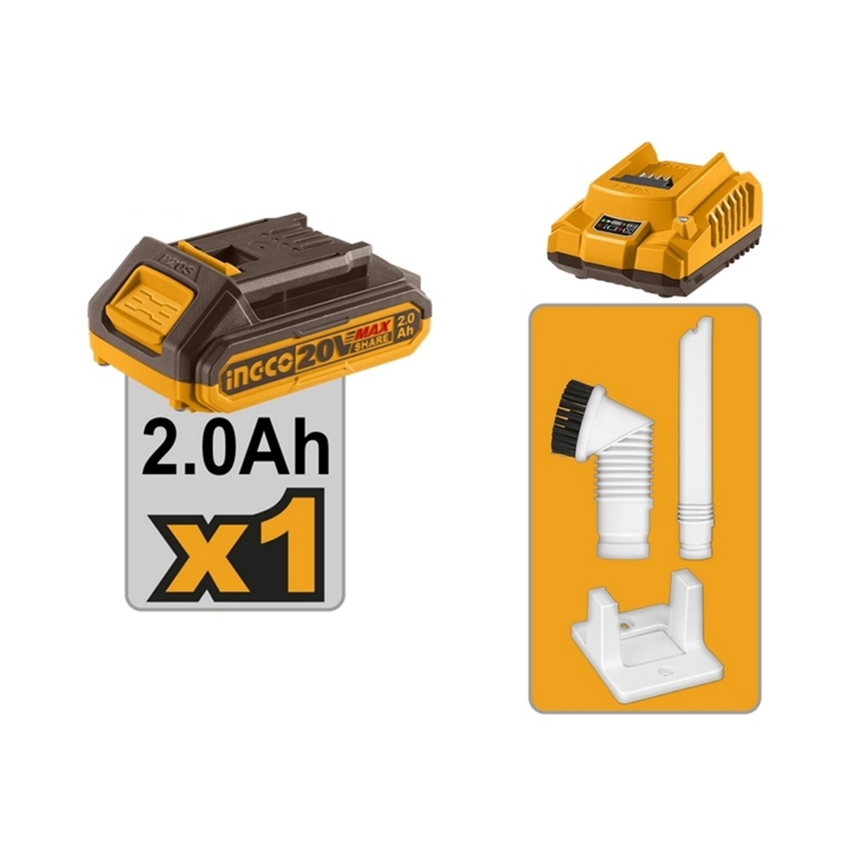 20V เครื่องดูดฝุ่น CYCLONE -ชุด 2.0AH*1
