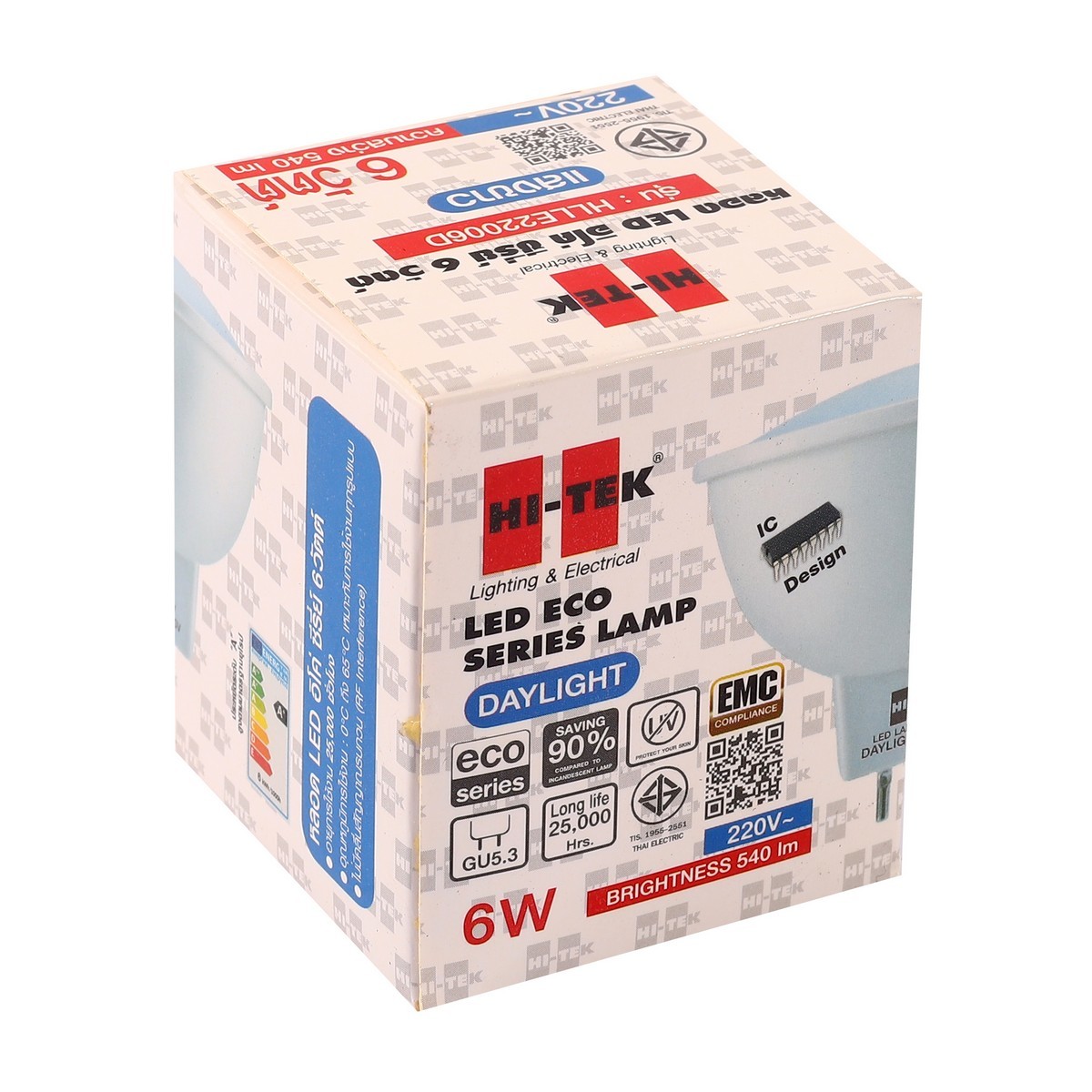 หลอด LED GU5.3 / MR16 6W NO-DIM แสงขาว